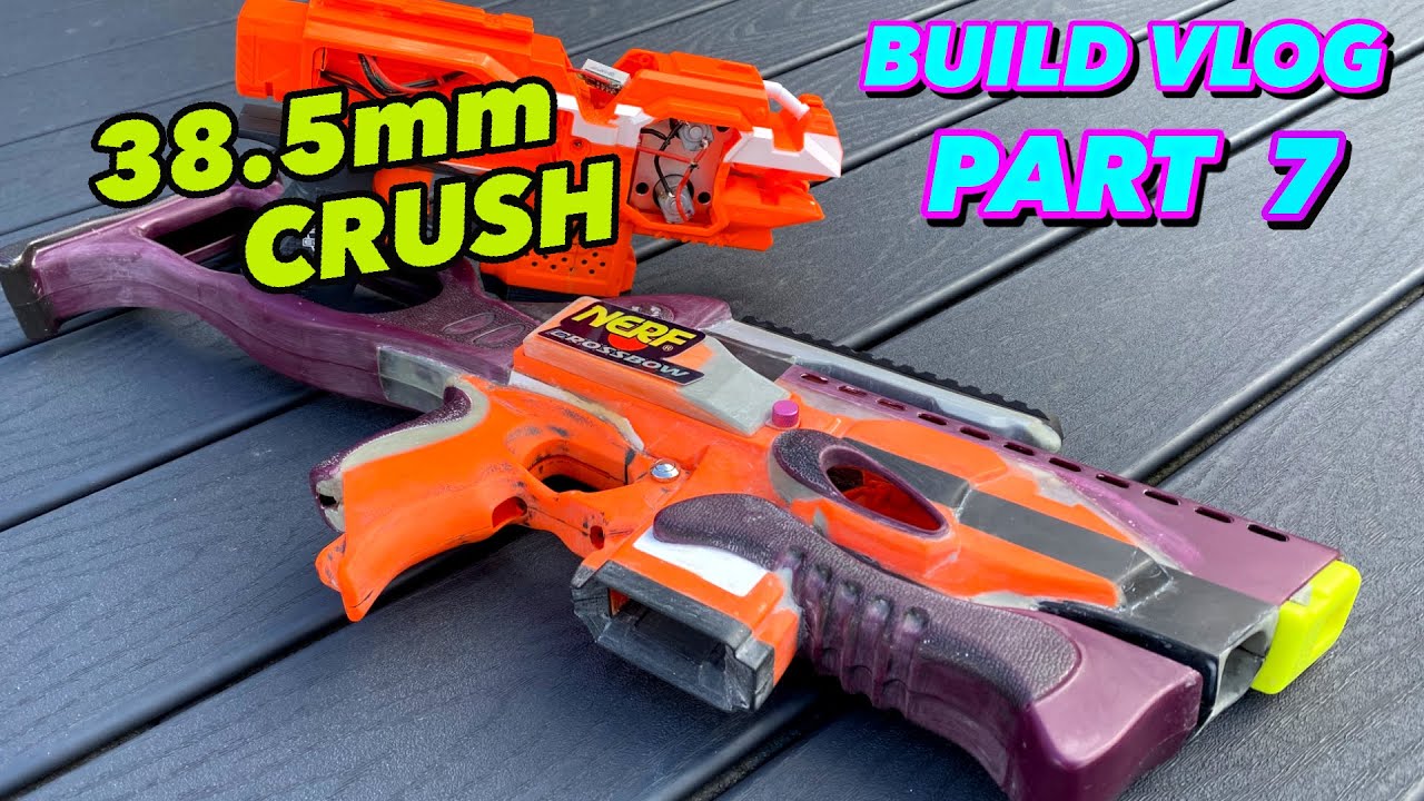 [Nerf Mod] Flywheel Cage Testing! Nerf Kenner Crossbow, Stryfe integration (Build Vlog Part 7)