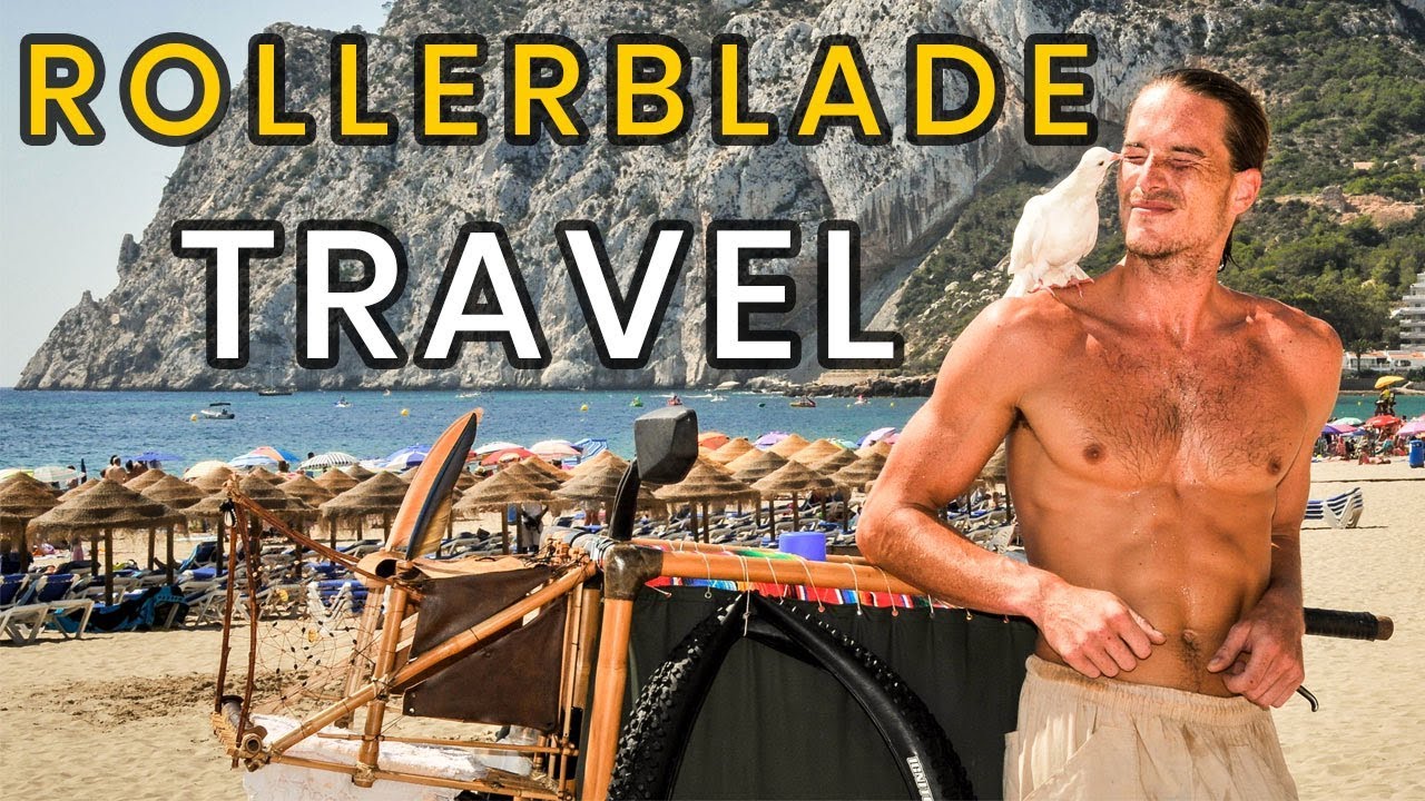 Rollerblade travel with a bird.