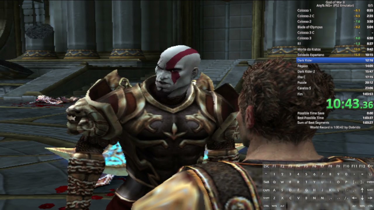 God of War 2 - Speedrun Any% NG+ In 1:01:56 (Current PB/PB Atual)