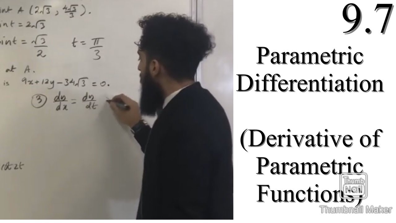 Edexcel A level Maths: 9.7 Parametric Differentiation (Derivative of Parametric Functions)
