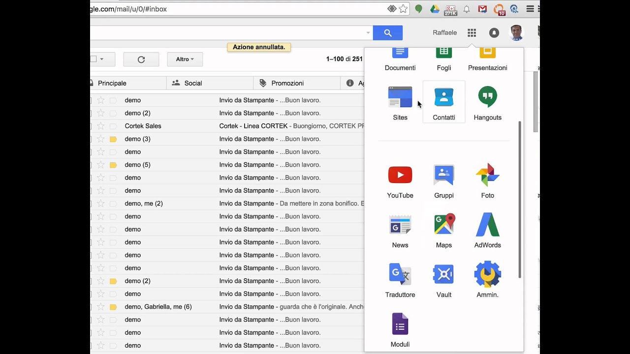 Come organizzare le icone delle app all'interno del tuo account Google.