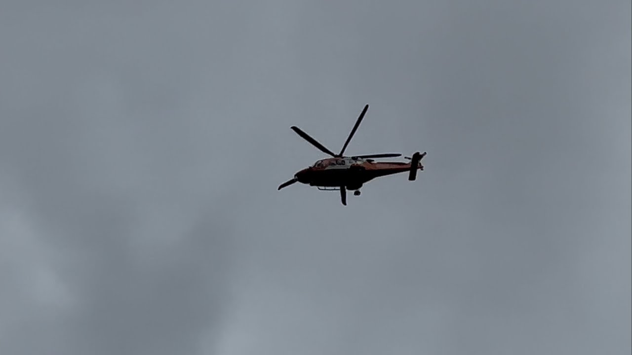 Magpas Air Ambulance AW169 [G-MGPS] flying through the neighbourhood