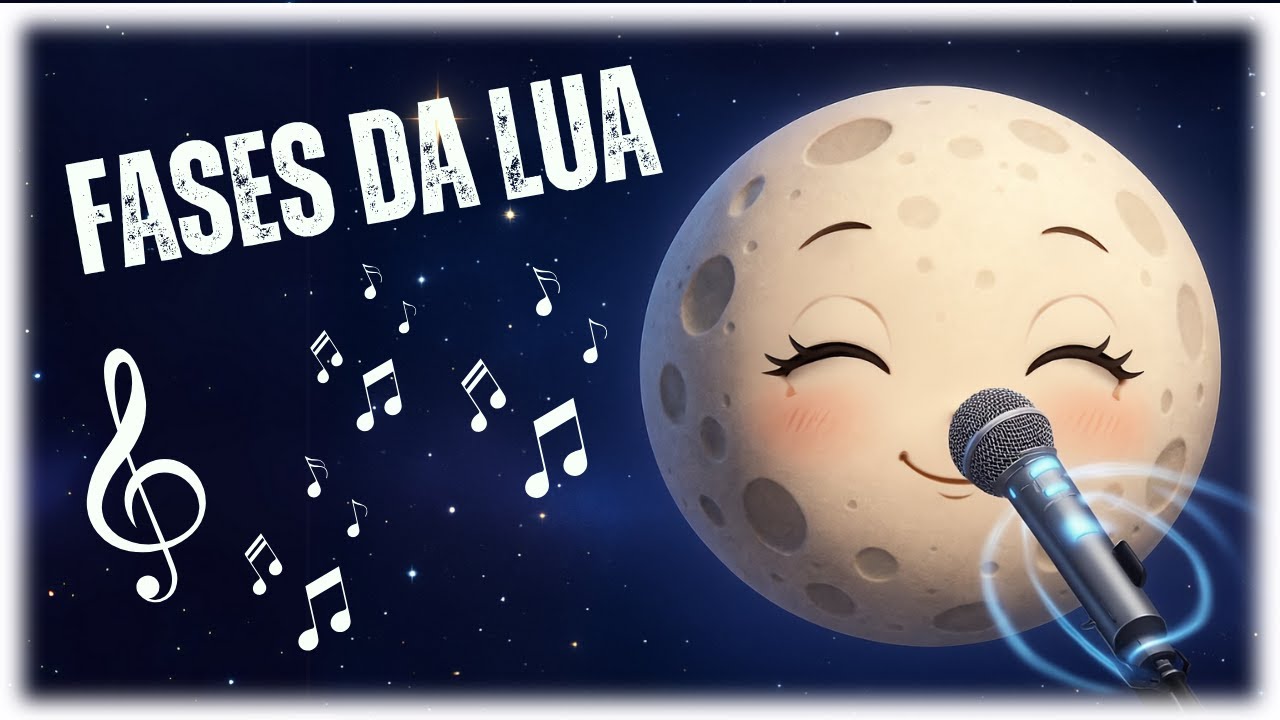 🎶 As Fases da Lua — Canção Educativa para Crianças | Troll dos Livros