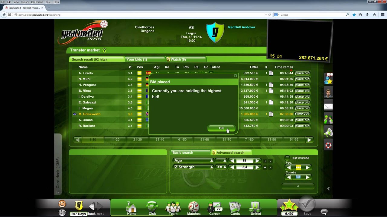 Using transfers to make hundreds of millions in Goal United