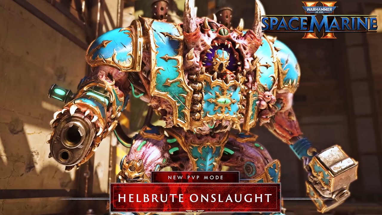 NEW Playable Hellbrute Gameplay! Hellbrute Onslaught in new PVP Map! - Warhammer 40K: Space Marine 2