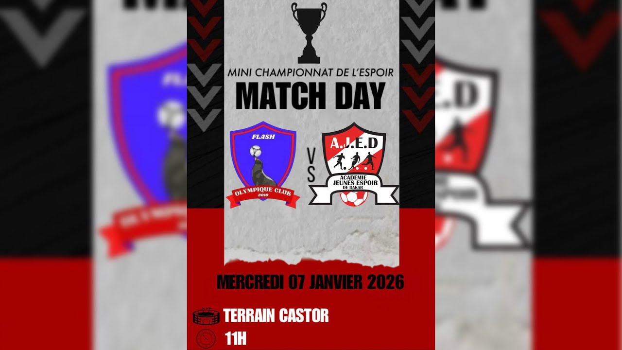FLASH O CLUB  2 -3 AJED / MINI CHAMPIONNAT DE L'ESPOIR /5ème journéé