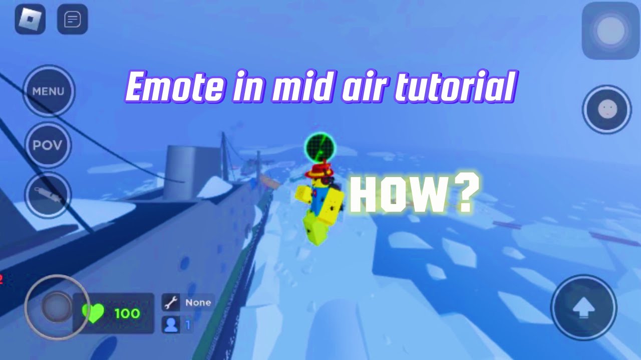 Emote in mid air & Slow emote-dash on mobile(worked on normal round) | Evade Tutorial