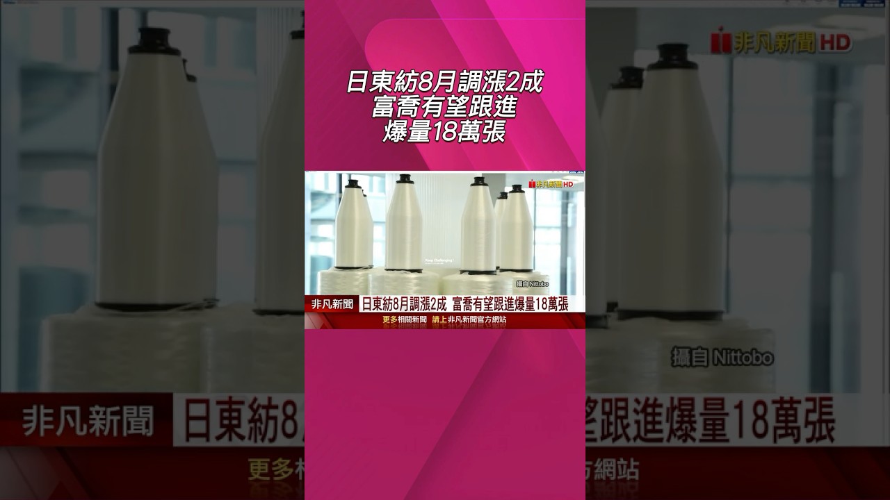 日東紡8月調漲2成 富喬有望跟進爆量18萬張  CCL概念股AI加持台光電788創高 台燿大漲7%｜非凡財經新聞｜20250603 #shorts