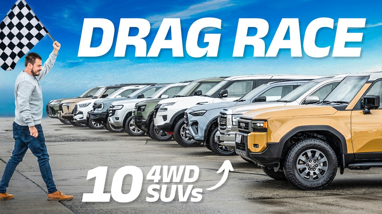 SUV drag race! Patrol v LandCruiser v Prado v Tank 500 v Lexus LX v Everest v Defender v MU-X