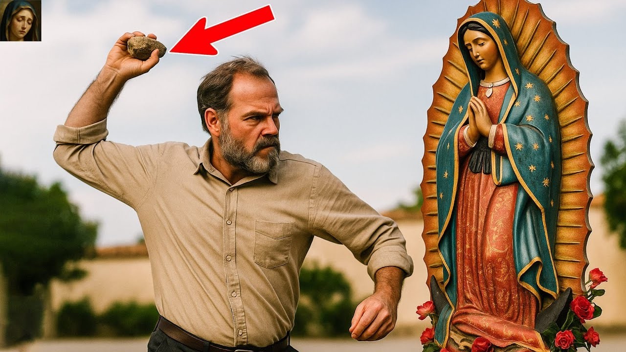 Un hombre lanzó piedras contra la Virgen de Guadalupe… y ocurrió lo inesperado.