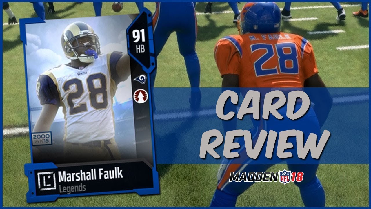 MUT 18 Card Review | Legend Marshall Faulk Gameplay + Card Review