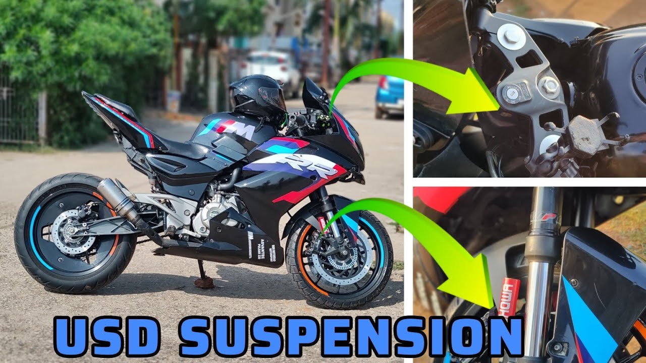 Pulsar220f installing USD SUSPENSIONS modified distal video super legend 🔥🔥🔥💯 pulsar 220