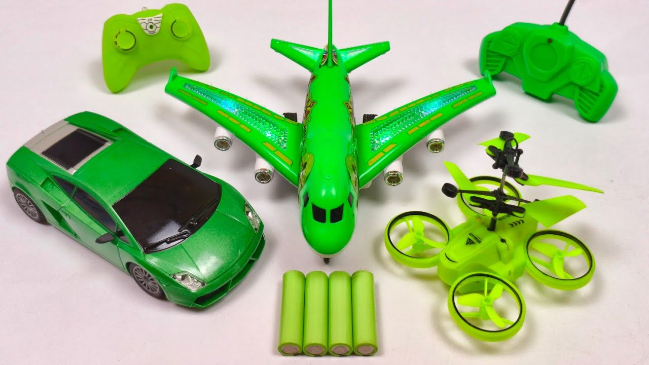 Radio control airplane and remote control racing rc car unboxing, Rc AEROBUS, aeroplane, helicopter