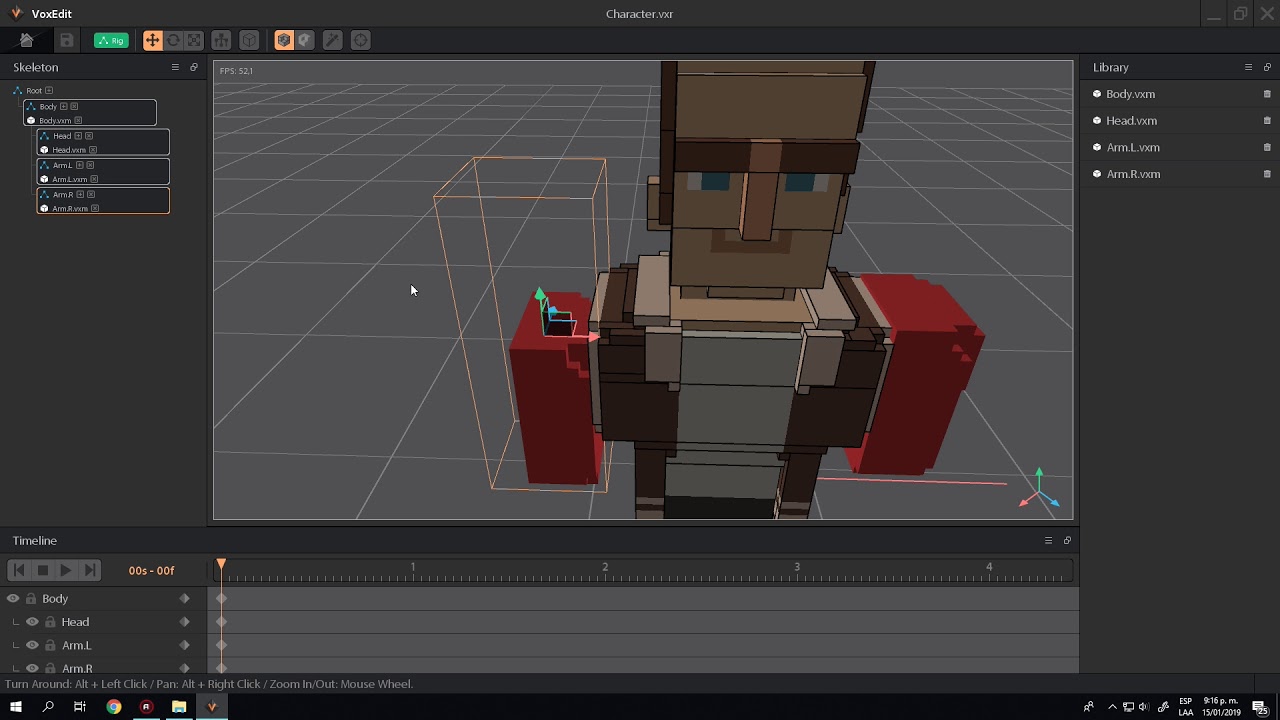 VoxEdit - Free 3D Voxel Art Animation Software - Importing Models from MagicaVoxel