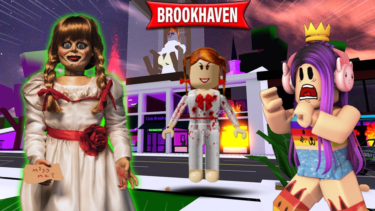 ANNABELLE A BONECA MALVADA INVADIU BROOKHAVEN 😱 (Histórinha Roblox)