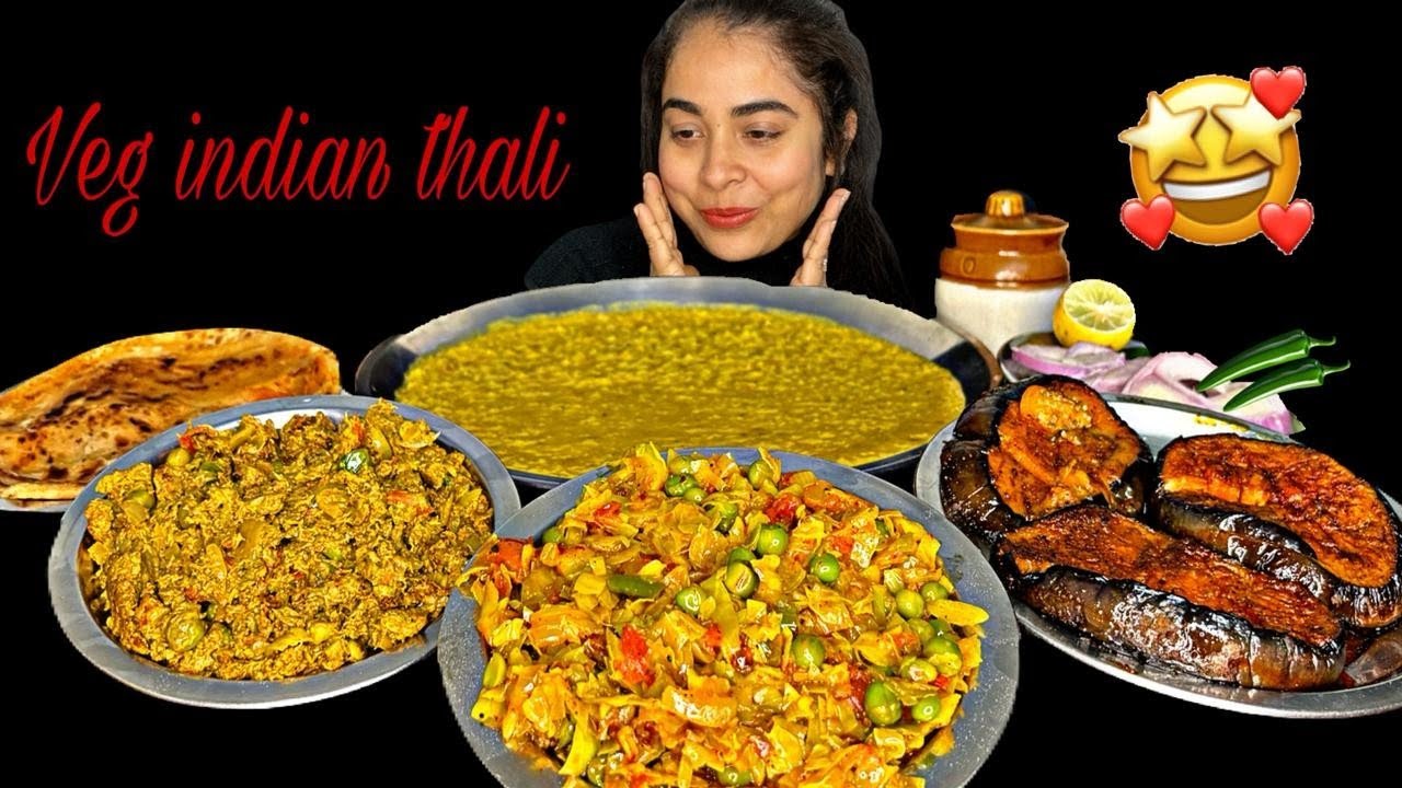 Home Cooked Indian Food ASMR | Khichdi, Baingan Fry & Sabji