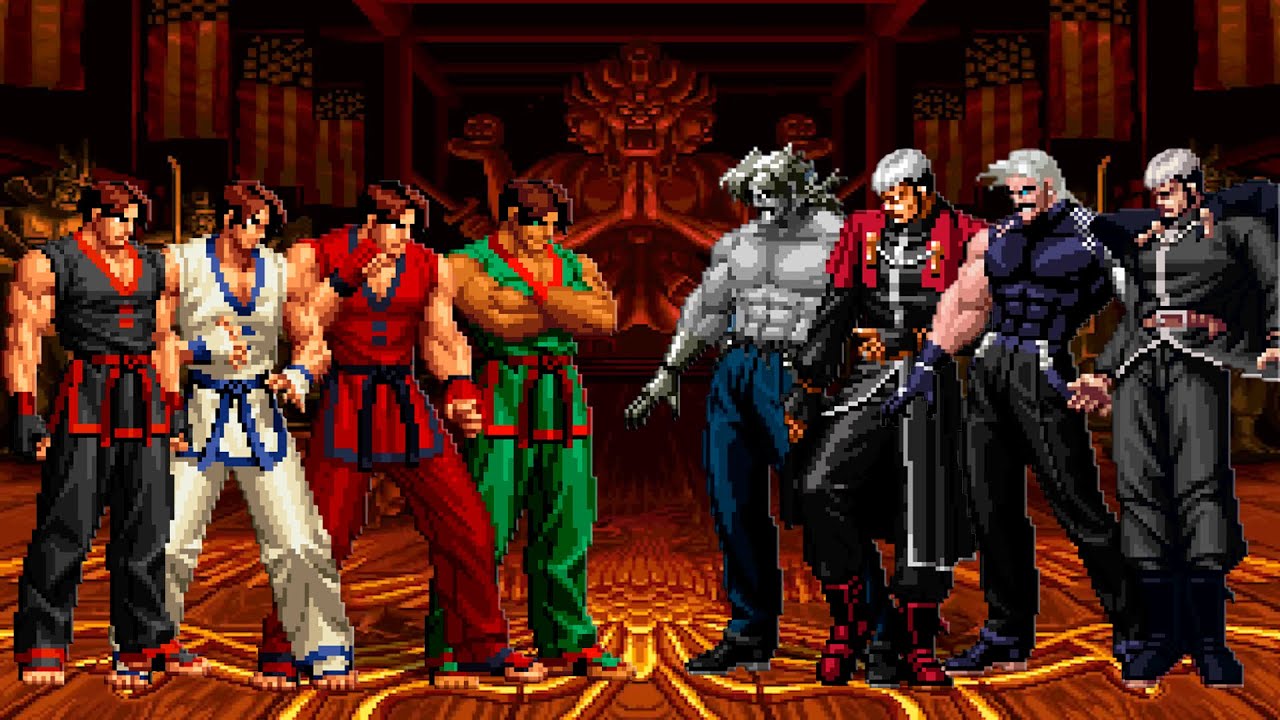 [KOF Mugen] Kim Kaphwan Team vs Rugal & Goenitz Team