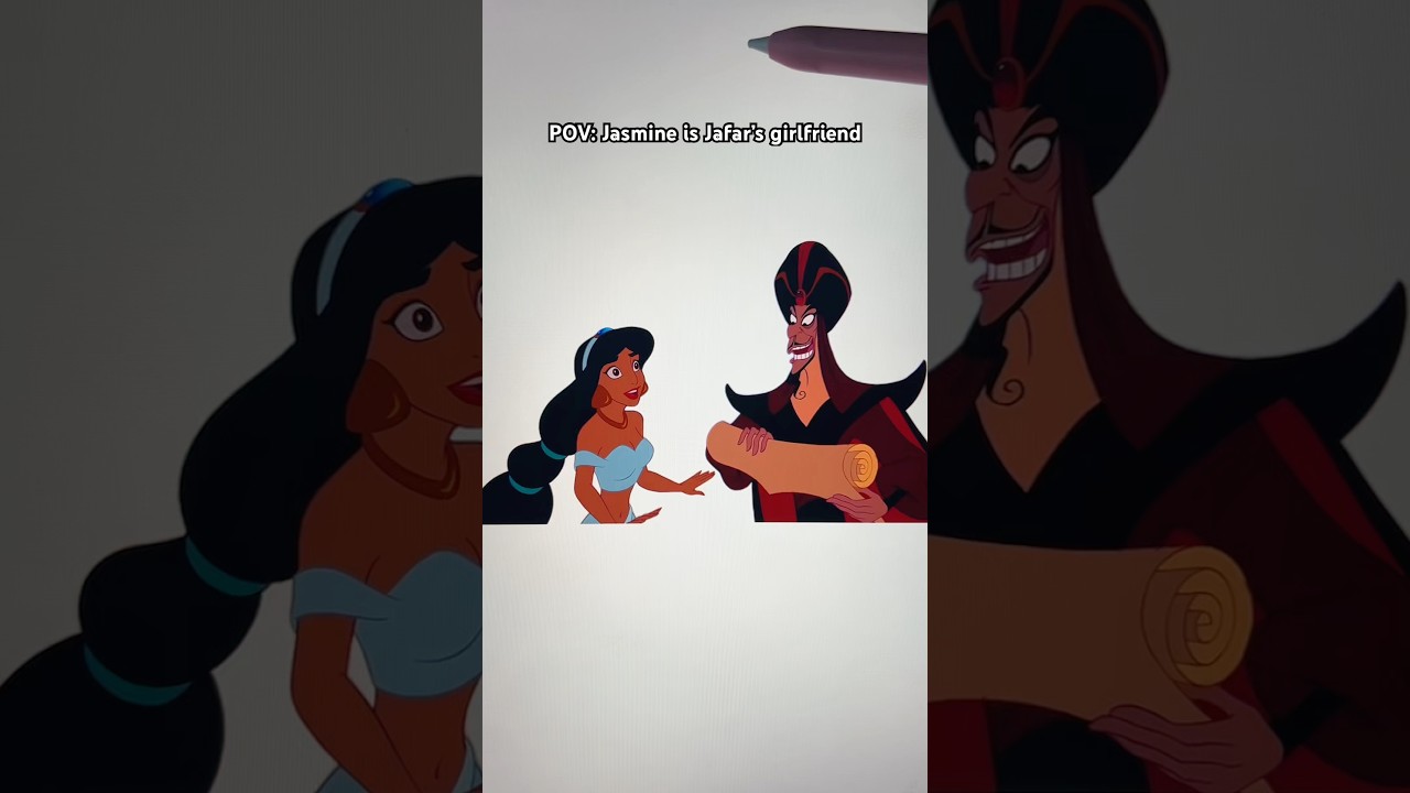 Jasmine transformed into villain 💙#jasmine #aladdin #disney #princess #disneymovies