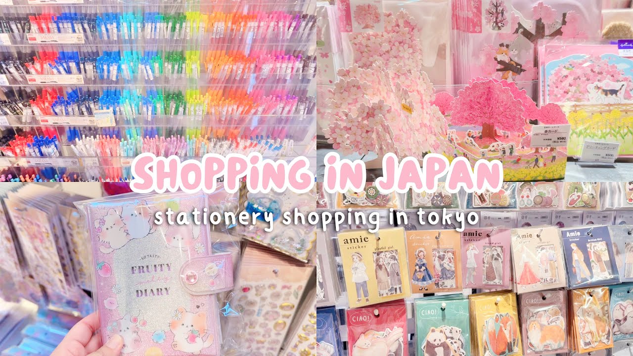stationery shopping in tokyo, japan 🛒🎀 loft store tour, stickers, pens, etc ♡