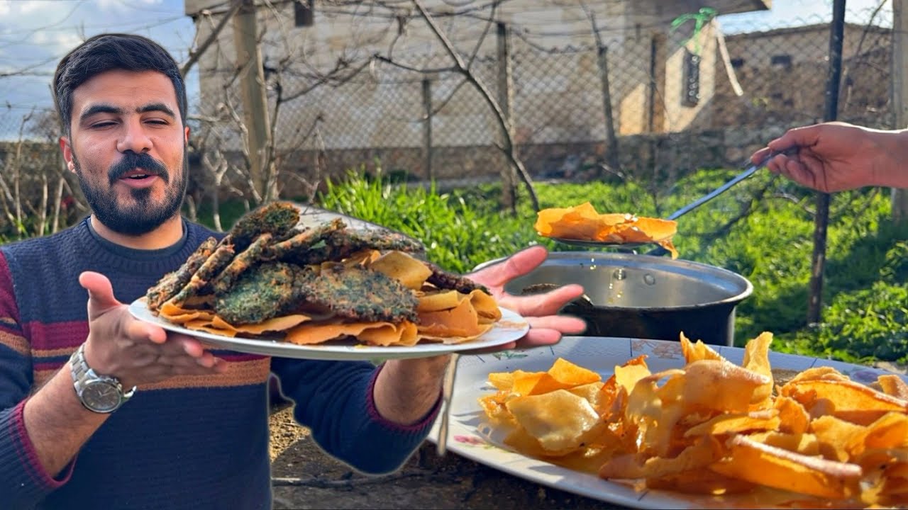 عملنا أطيب أكلة عجة على الحطب في أجواء ربيع الريف 