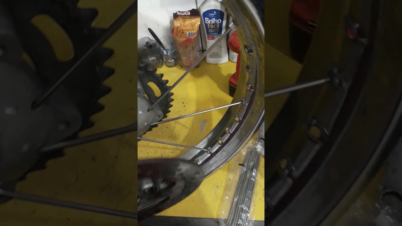 Montando roda traseira da Lander 250