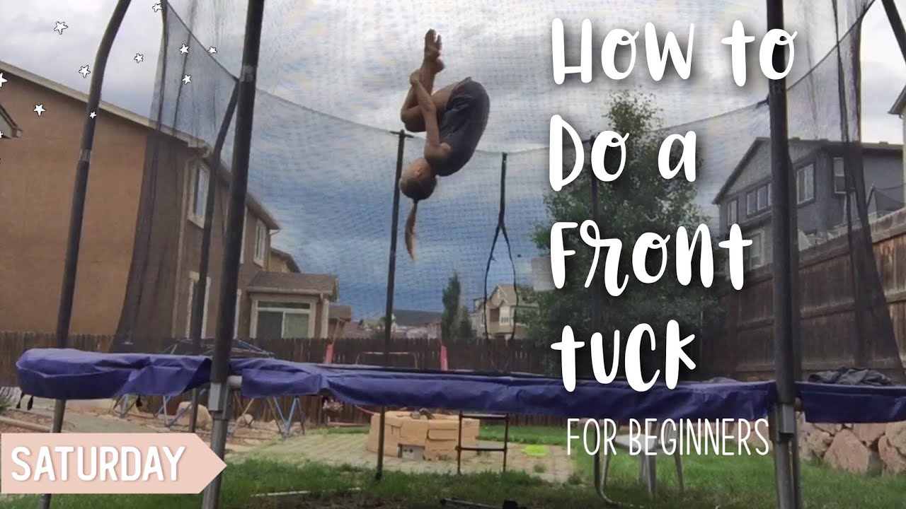 how to do a FRONT TUCK on a trampoline in ONE DAY w/ Emma