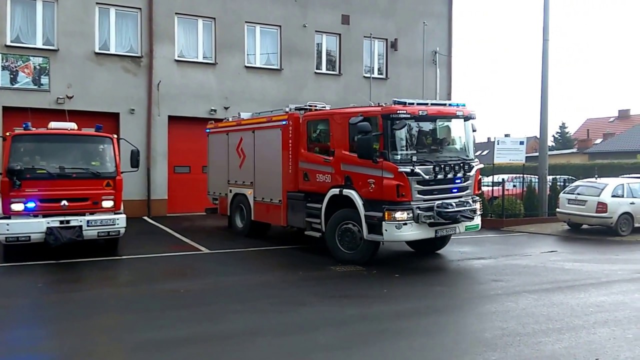 Wyjazd alarmowy trzech zastępów OSP Brzeszcze na próbne ewakuacje szkół !