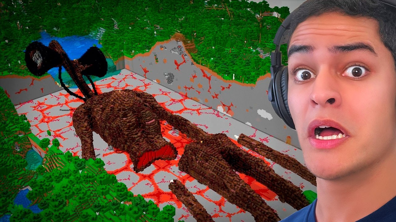 Achei o Fóssil do Siren Head no Minecraft!