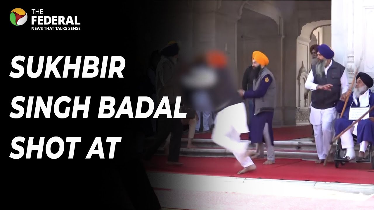 Watch: Sukhbir Singh Badal shot at outside Golden Temple; narrow escape