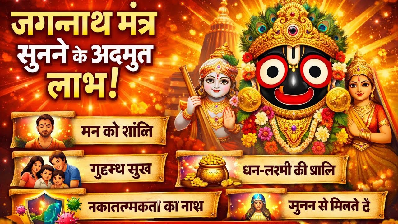 जगन्नाथ मंत्र सुनने के चमत्कारी लाभ | 108 बार मंत्र जप | मन, धन और जीवन में शांति 🙏