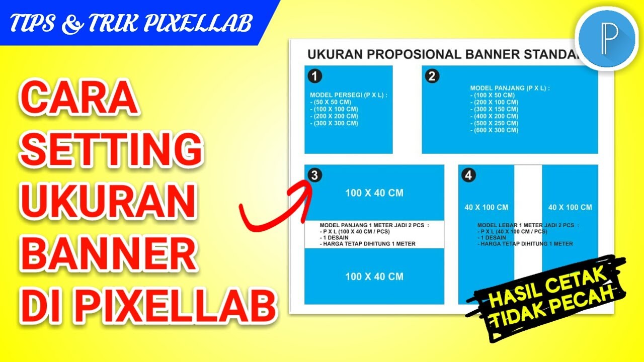 Cara Setting Ukuran Banner di HP Aplikasi PixelLab dicetak Tidak Pecah
