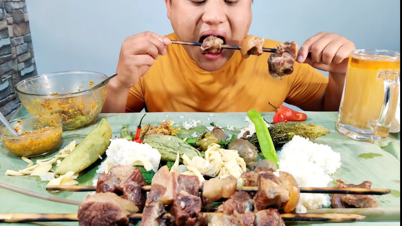 Pork  with vege//Vawksa rep//Northeast India mukbang