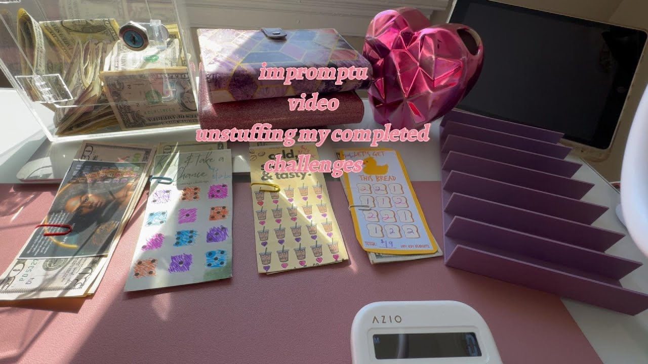 IMPROMPTU VIDEO.......Unstuffing my Savings Challenges