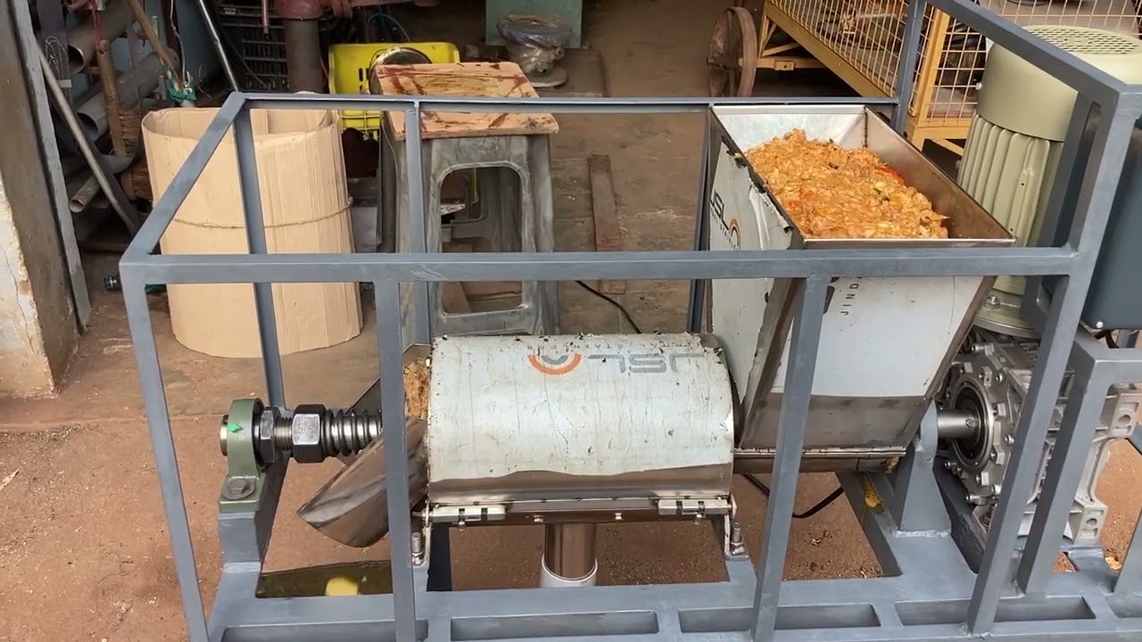 Food waste/Kitchen waste Dewatering machine -Expulsion rate -100Kg/hr