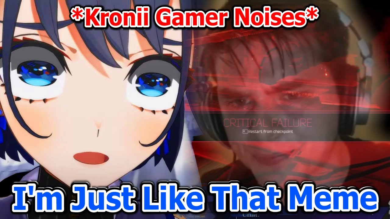 Kronii Realized she Accidentally Recreated a Meme with her Gaming Noises...