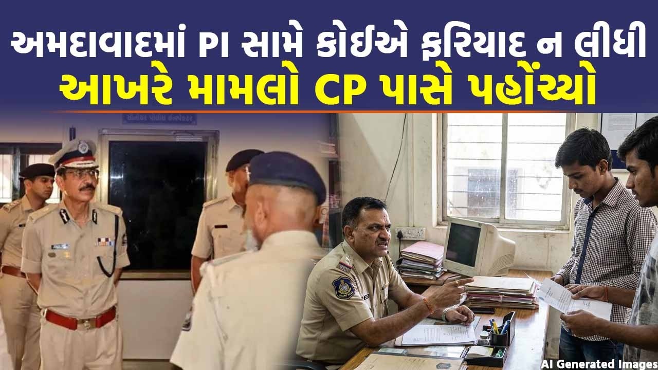 Ahmedabadમાં  PI Patel એ ફરિયાદીના કાનપટ્ટા લાલ કરી જબરજસ્તી લખાણ લીધું હોવાનો આક્ષેપ