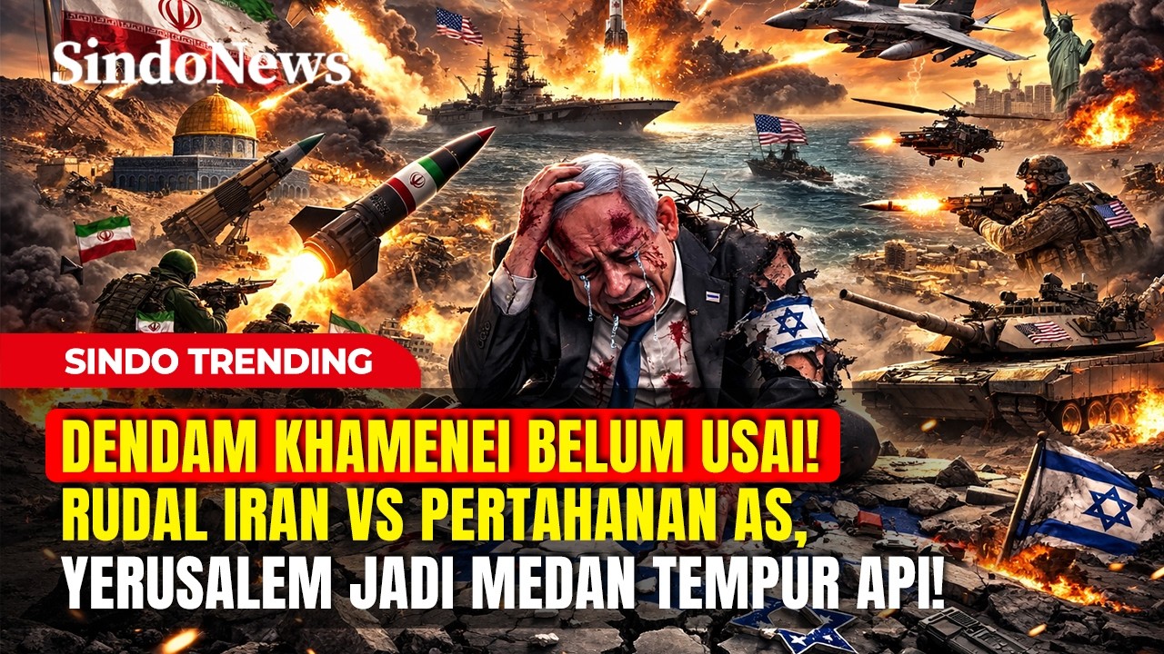 DENDAM KHAMENEI BELUM USAI! Rudal Iran VS Pertahanan AS, Yerusalem Jadi Medan Tempur | SindoTrending