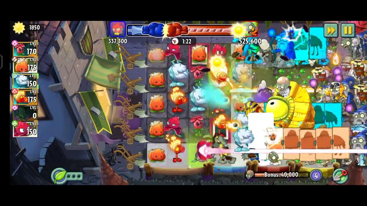 Plant vs zombies fight With boos bur lose