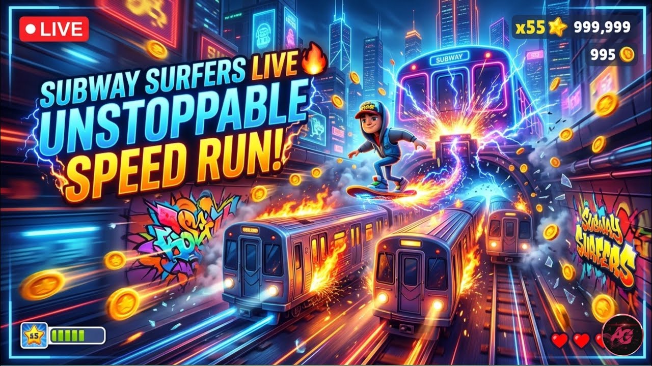 🔴 LIVE 🔥 Subway Surfers High Score Challenge 😱 Unlimited Run | India Noob to Pro Gameplay #livenow