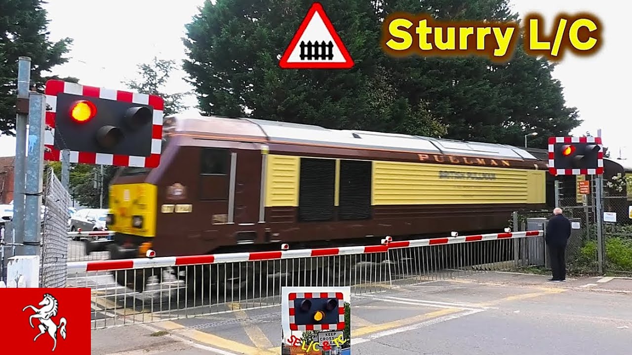 Seasonal Track-Cleaner & a Pullman at Sturry Level Crossing, Kent