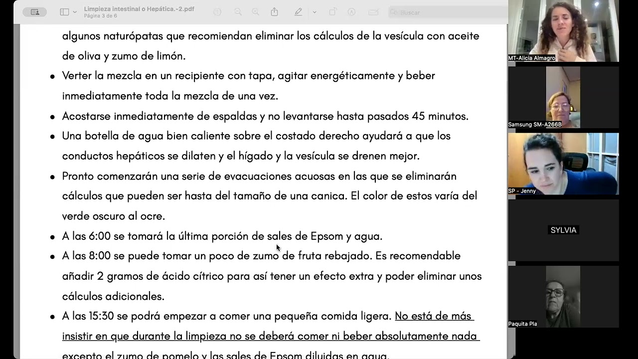 limpieza intestinal o hepática