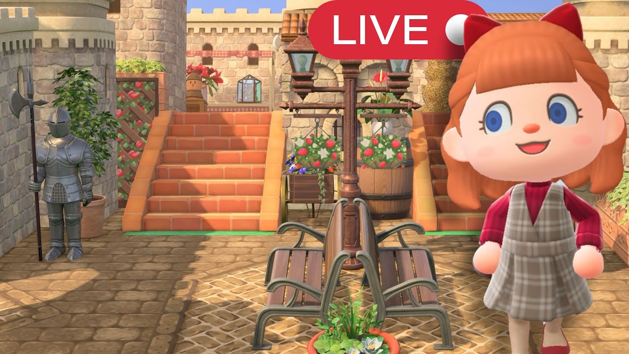 I Got NEW STREAM OVERLAYS + castle building  | acnh live
