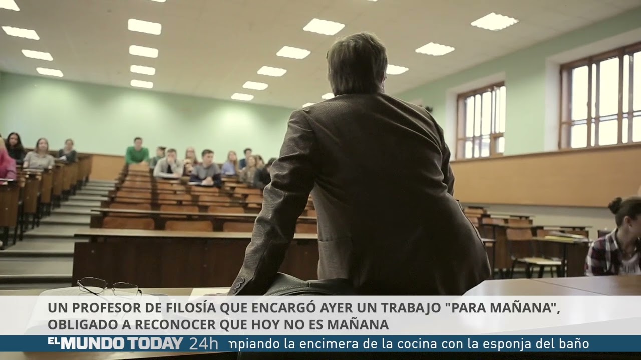 Profesor de filosof&iacute;a asume que &ldquo;ma&ntilde;ana&rdquo; no llegar&aacute; nunca tras pedir ayer un trabajo &ldquo;para ma&ntilde;ana&rdquo;