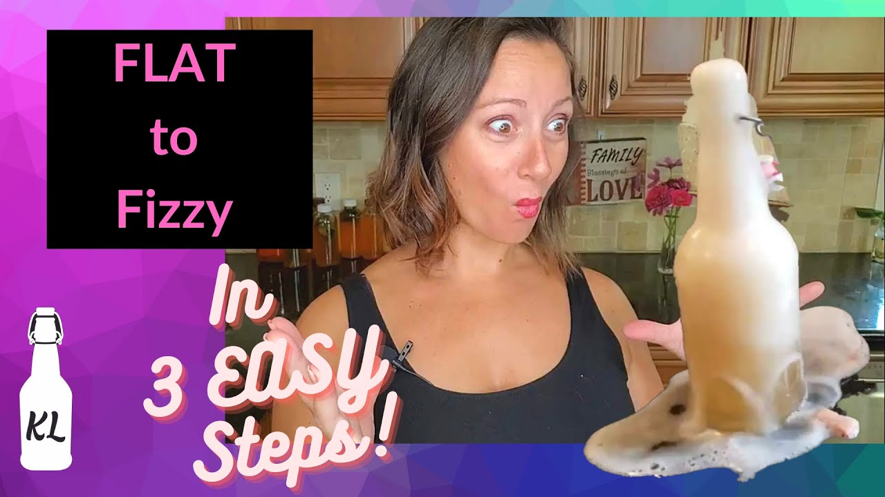 How to turn FLAT Kombucha into FIZZY Kombucha - 3 Easy Steps (How to carbonate kombucha)