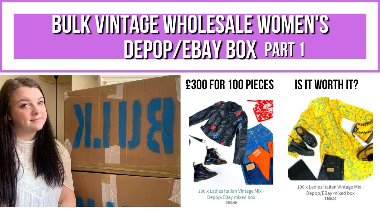 Bulk Vintage Wholesale Women's Depop/Ebay Box Review | 100 Pieces For £300 | UK Ebay Reseller