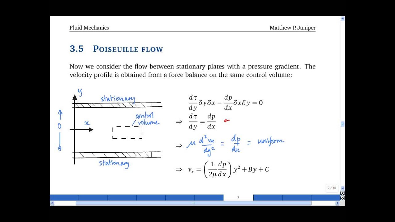 3.5 Poiseuille flow