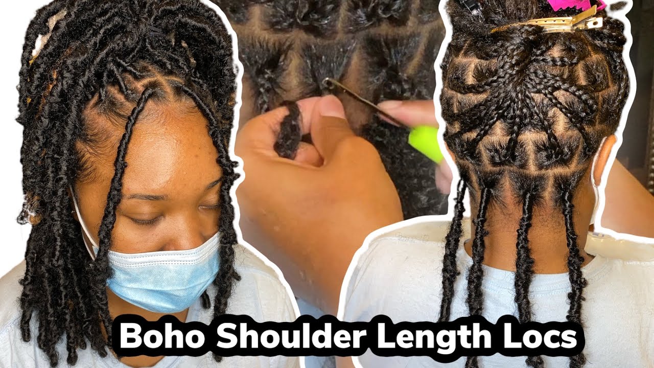 Shoulder Length Boho Faux Locs