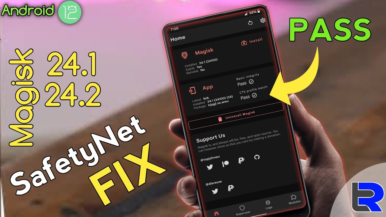 How to Use Magisk 24.1 /2 | Android 12 SafetyNet & CTS Profile False Fix in 2022 | Zygisk & DenyList