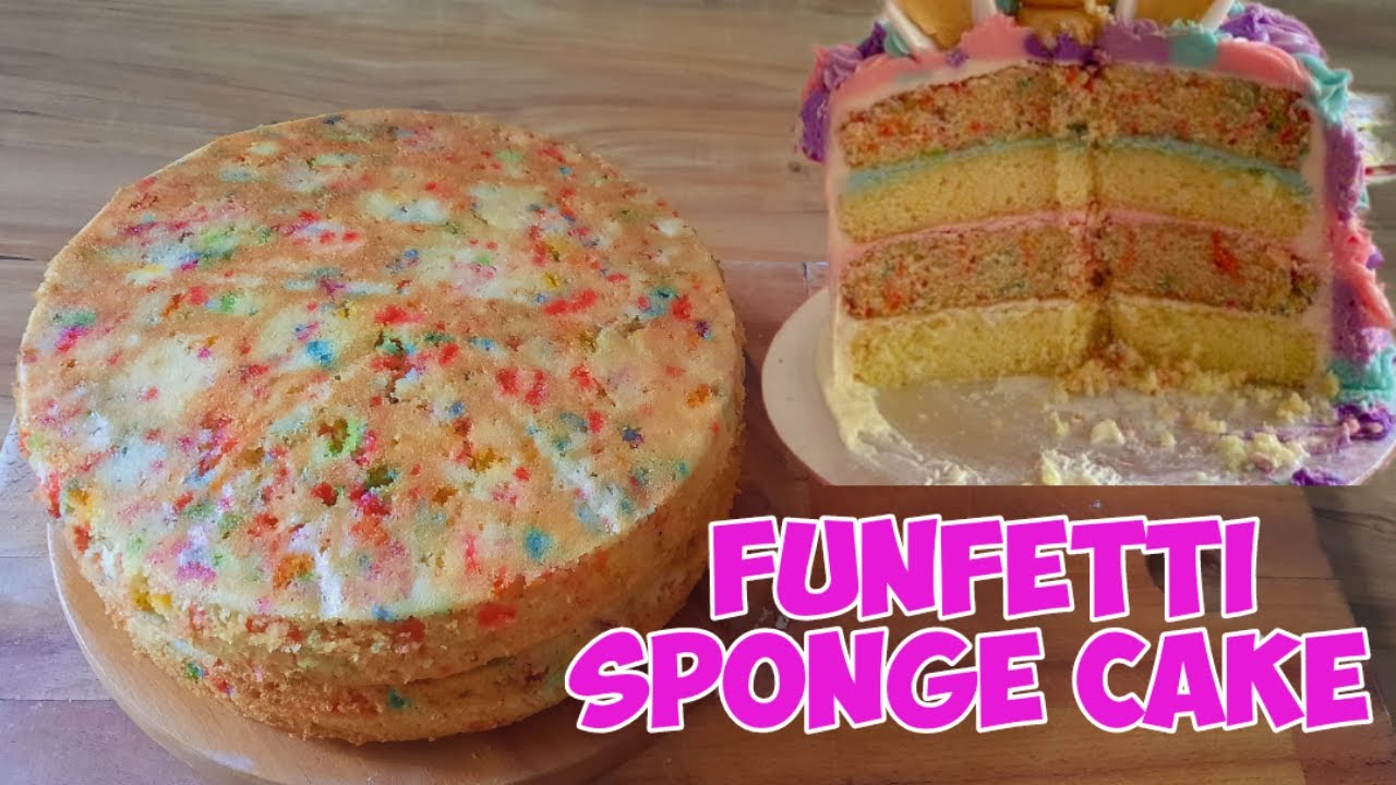 How To Make Funfetti Vanilla  Sponge Cake (FAST, EASY, and kid-friendly)