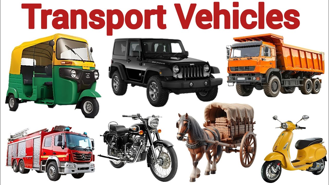 Vehicles Name in English & Hindi for Kids | बच्चों के लिए वाहनों के नाम 🚗🚌✈️